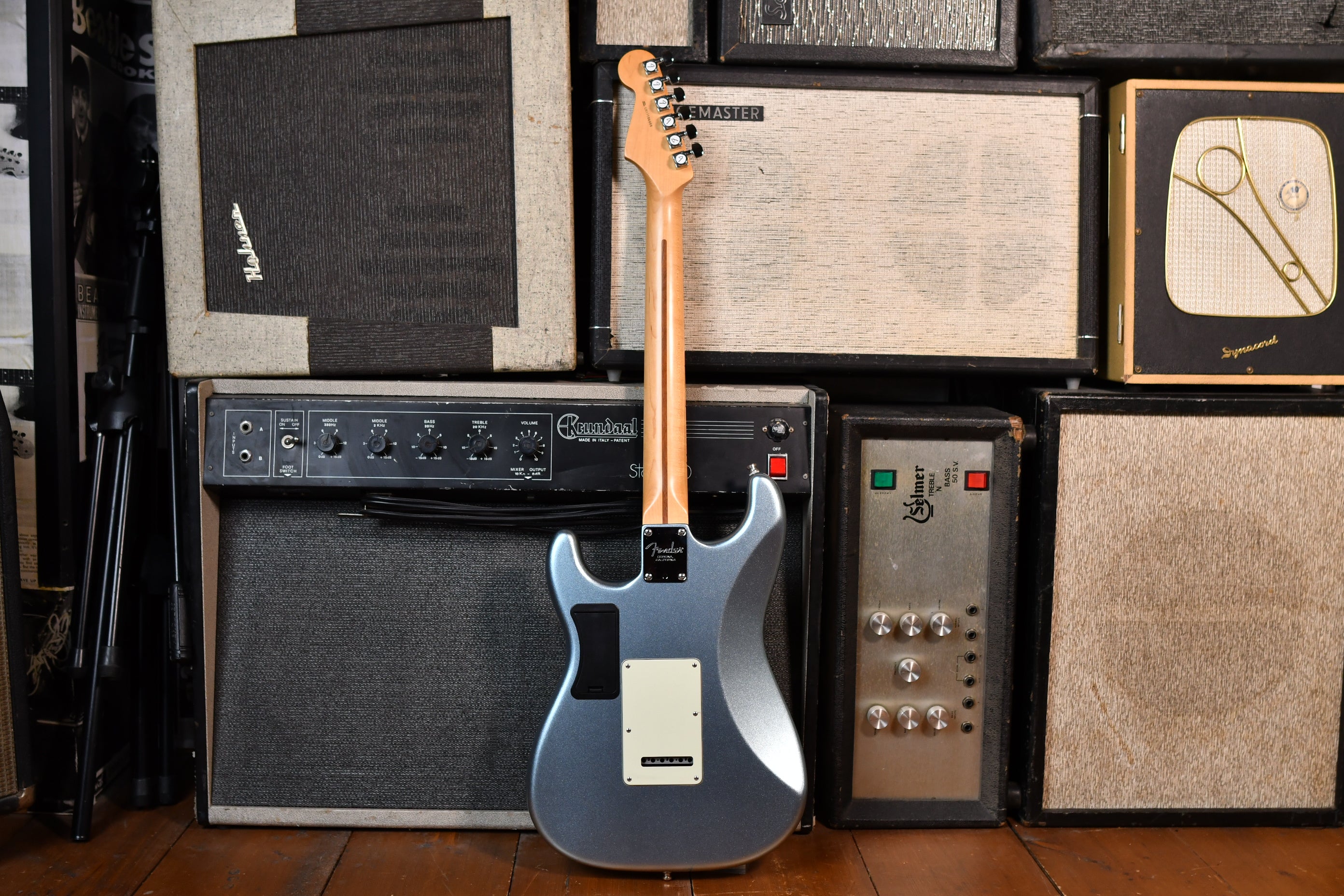 Fender Stratocaster American Deluxe Mystic Blue Ice 2014