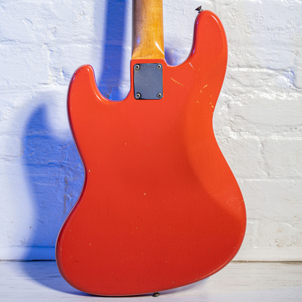Fender Jazz Bass Matching Headstock Fiesta Red 1964