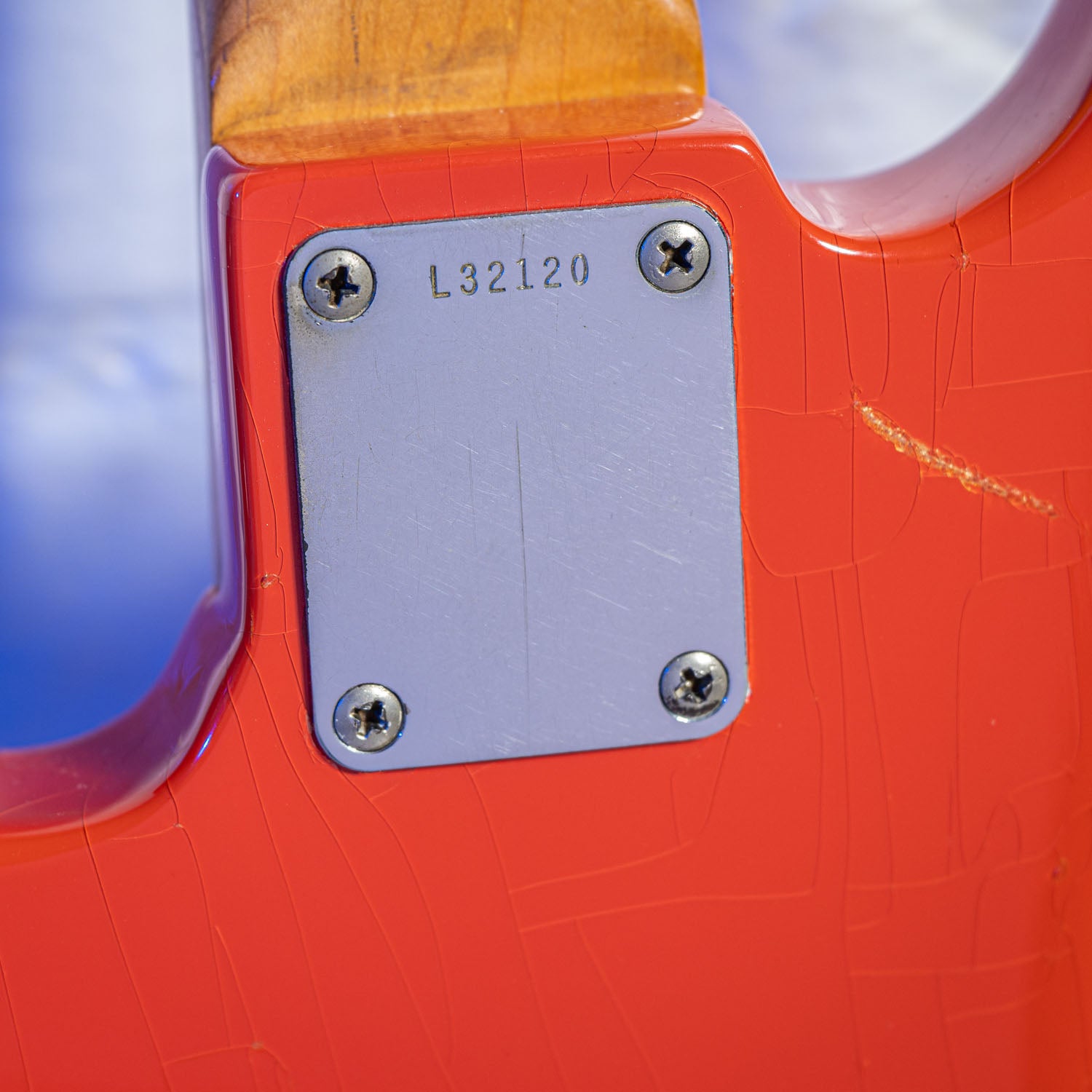 Fender Jazz Bass Matching Headstock Fiesta Red 1964