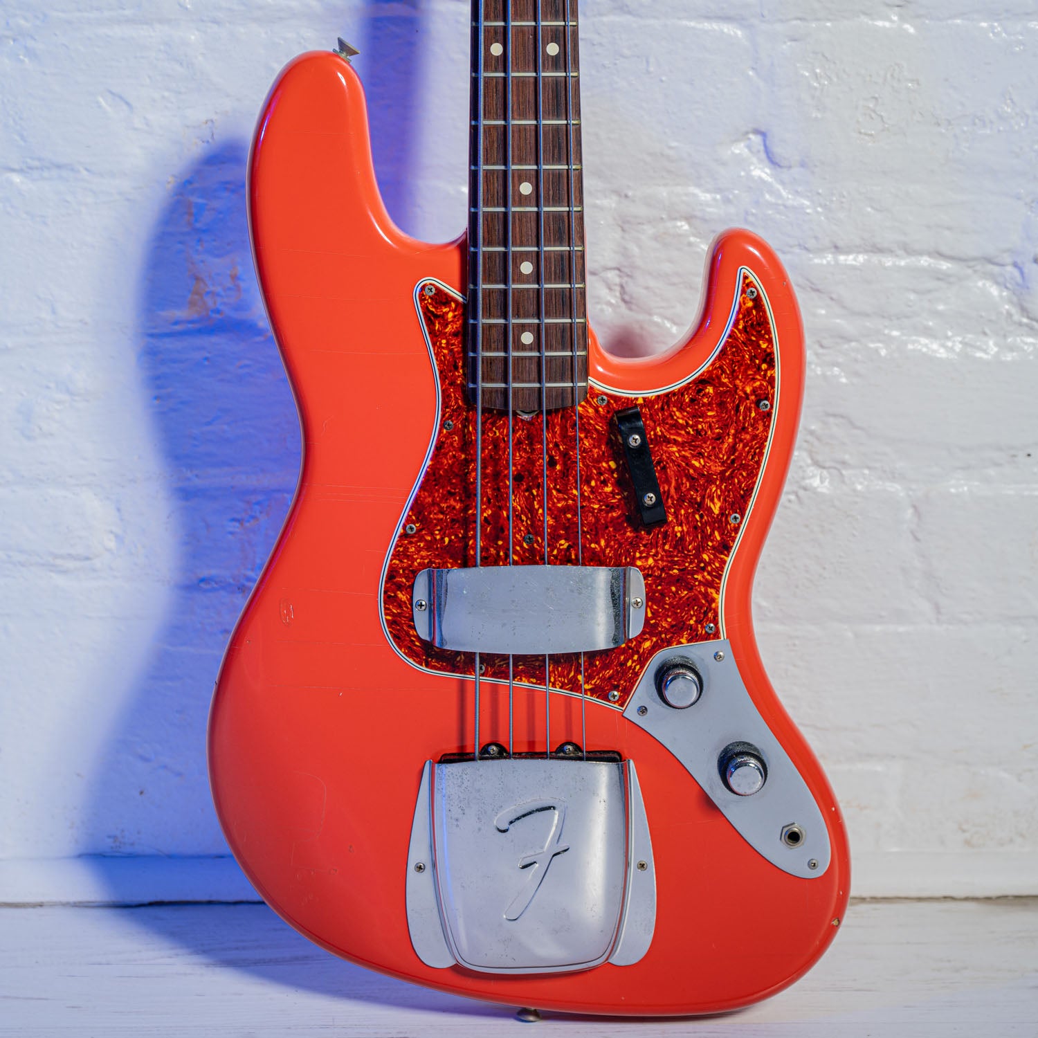 Fender Vintage Reissue Stack Knob jazz Bass Fiesta Red 1984