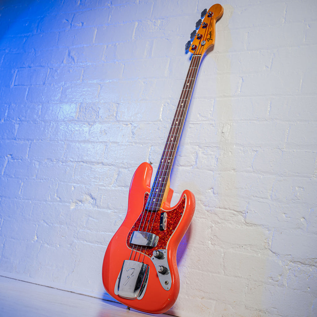 Fender Vintage Reissue Stack Knob jazz Bass Fiesta Red 1984