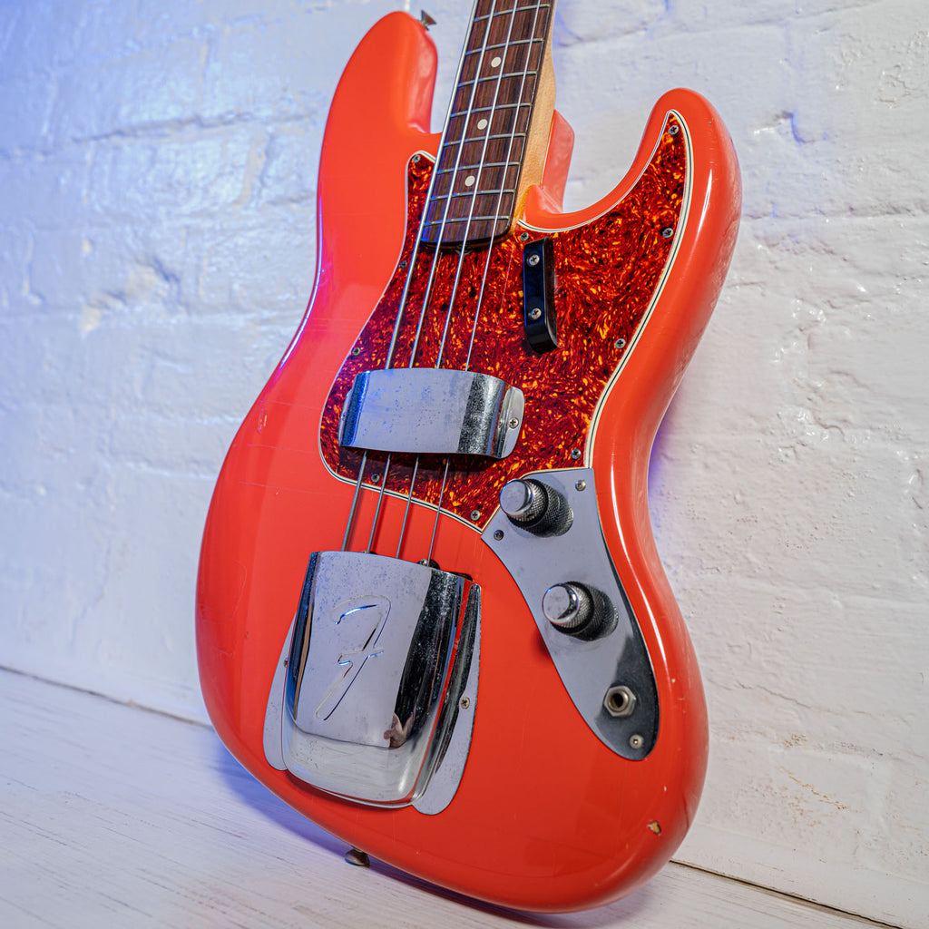 Fender Vintage Reissue Stack Knob jazz Bass Fiesta Red 1984