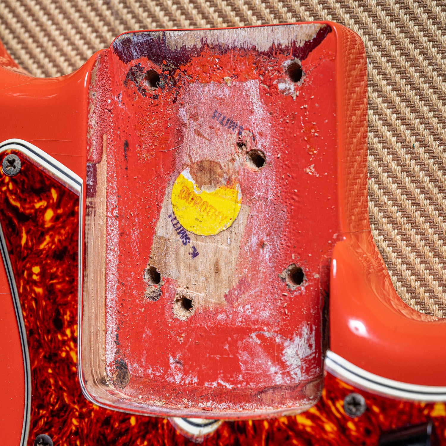 Fender Vintage Reissue Stack Knob jazz Bass Fiesta Red 1984