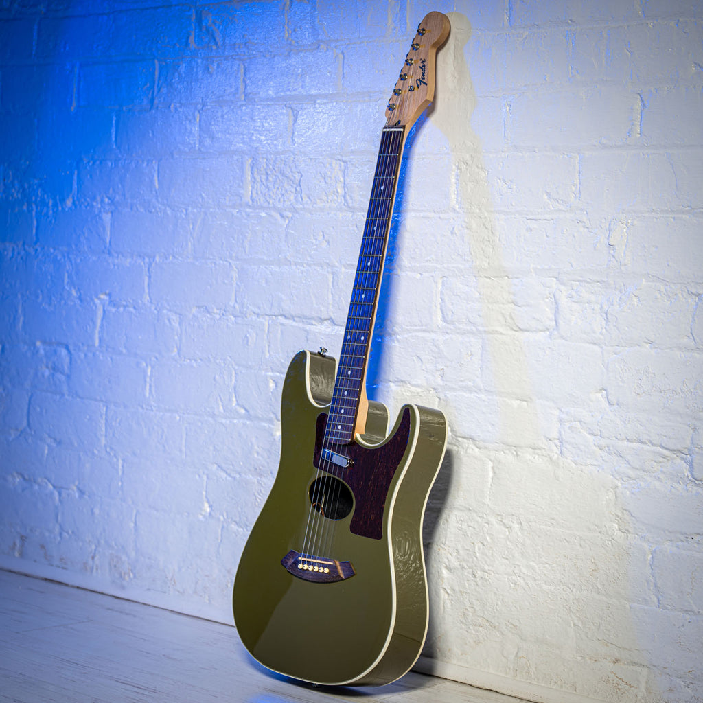 Fender Prototype Stratacoustic Ex IAN BROWN Tour Olive Green 2005