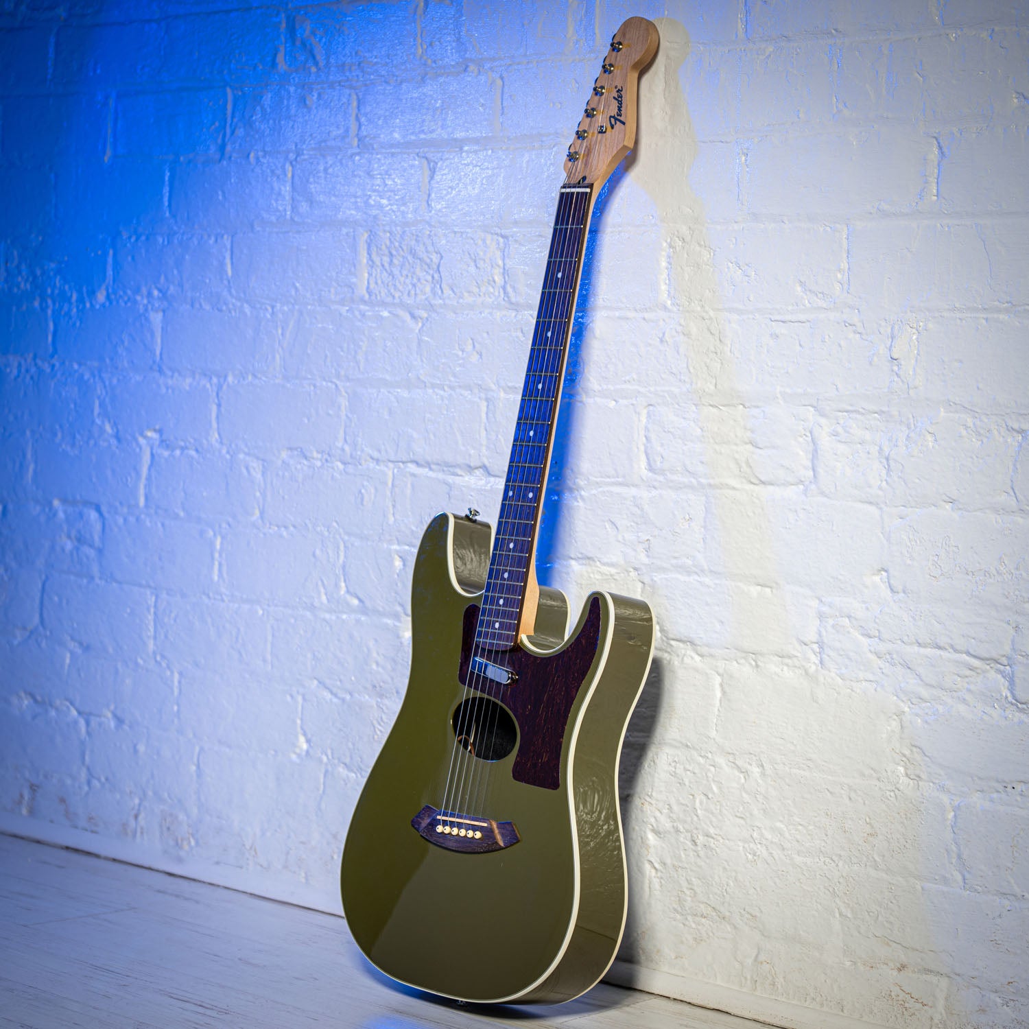 Fender Prototype Stratacoustic Ex IAN BROWN Tour Olive Green 2005