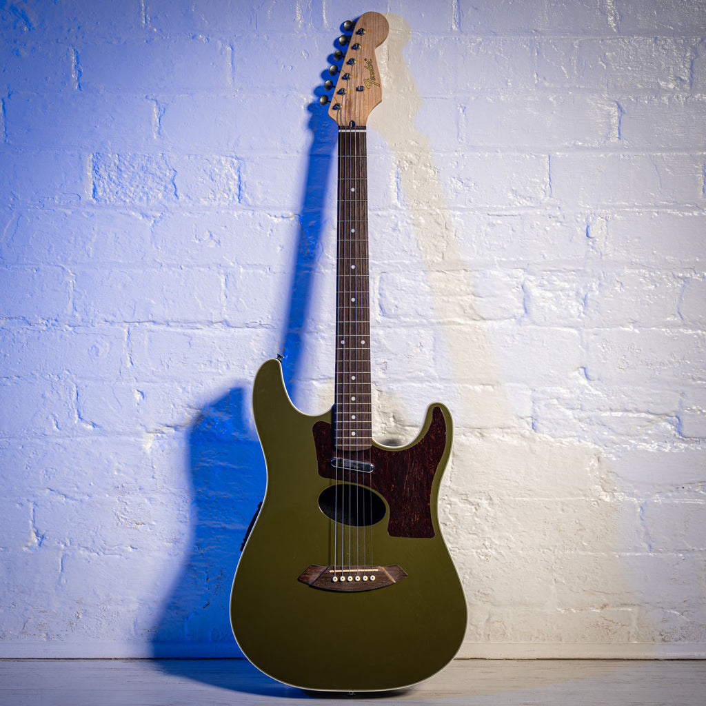 Fender Prototype Stratacoustic Ex IAN BROWN Tour Olive Green 2005
