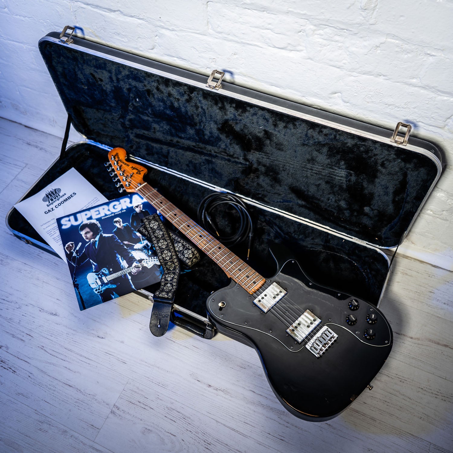 Fender Telecaster Deluxe EX Gaz Coombes SUPERGRASS Black 1978