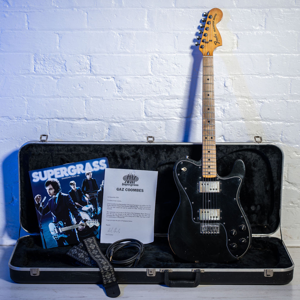 Fender Telecaster Deluxe EX Gaz Coombes SUPERGRASS Black 1978