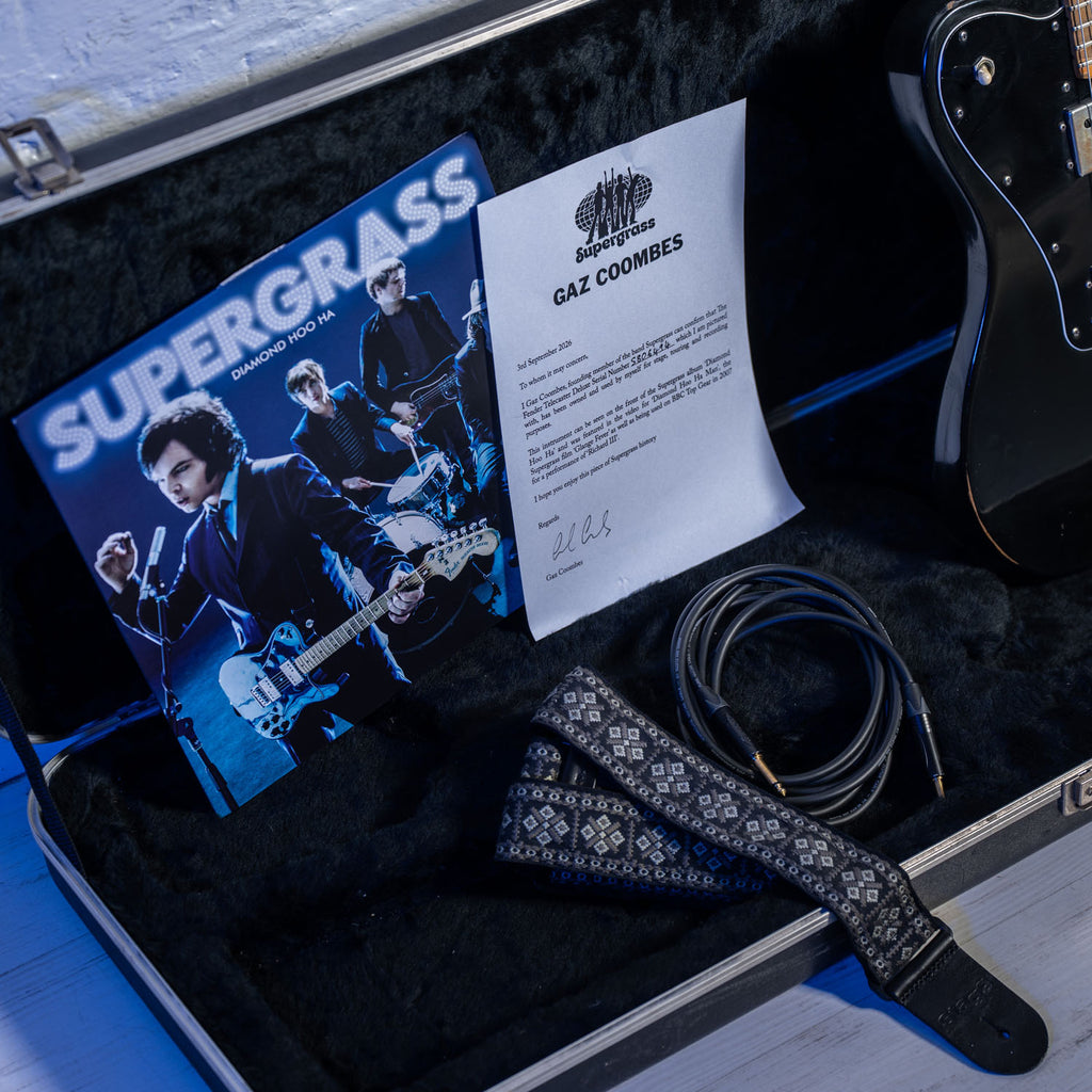 Fender Telecaster Deluxe EX Gaz Coombes SUPERGRASS Black 1978
