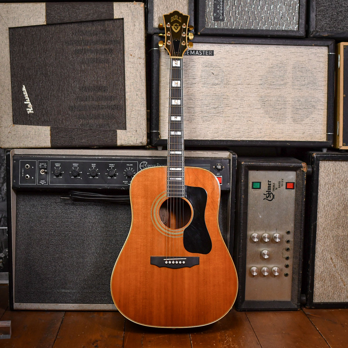 Guild D55 Dreadnought Acoustic Natural 1976