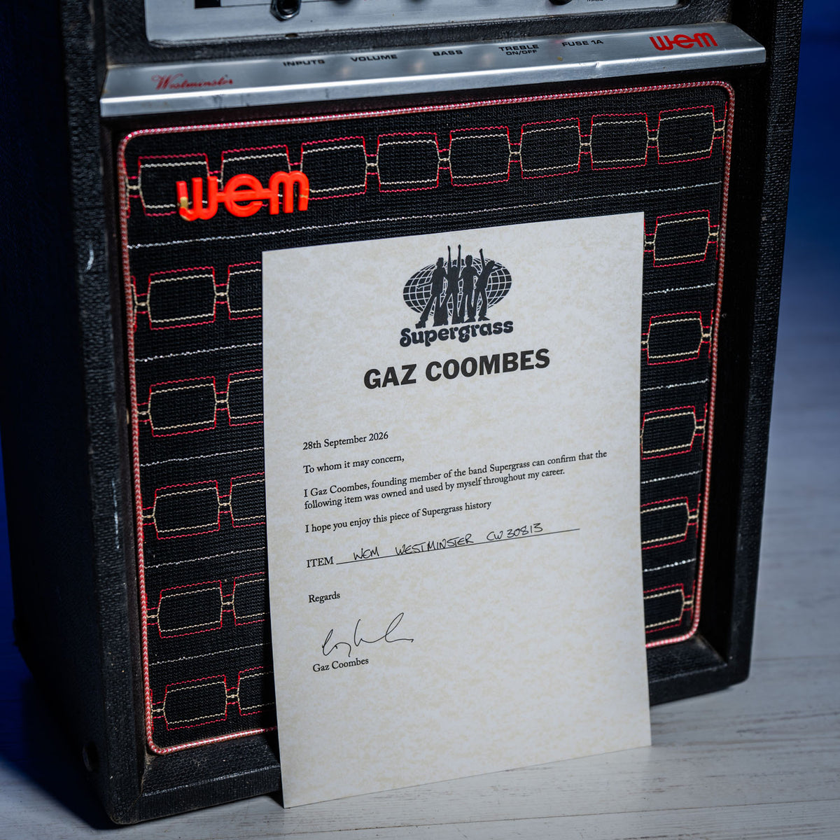 Wem Westminster Combo EX GAZ COOMBES SUPERGRASS Black 1970