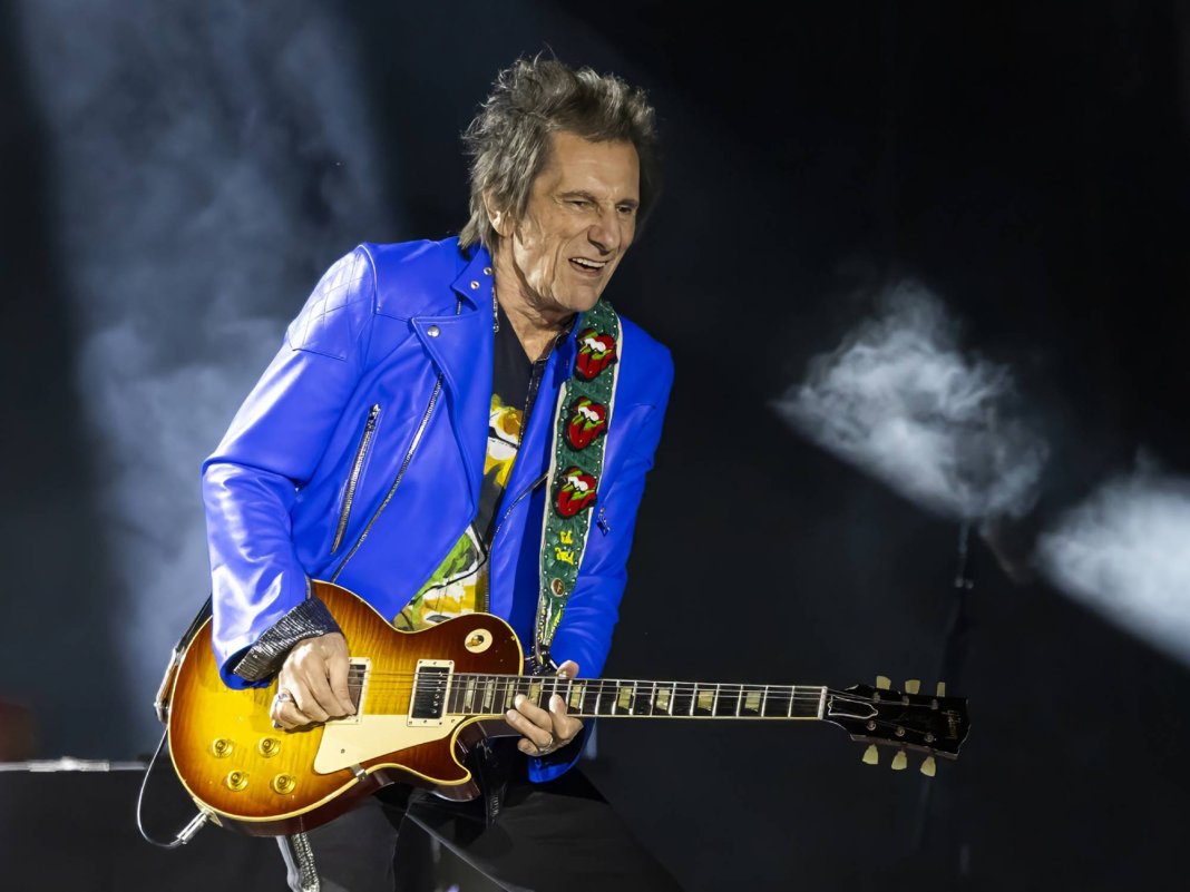 Gibson Les Paul Ronnie Wood Rolling Stones Art Guitar Blue Burst 2012