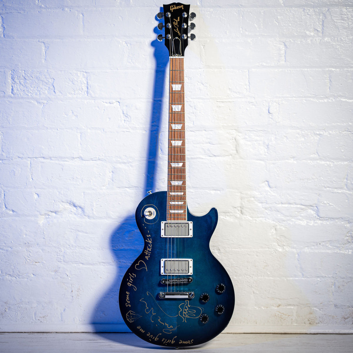 Gibson Les Paul Ronnie Wood Rolling Stones Art Guitar Blue Burst 2012