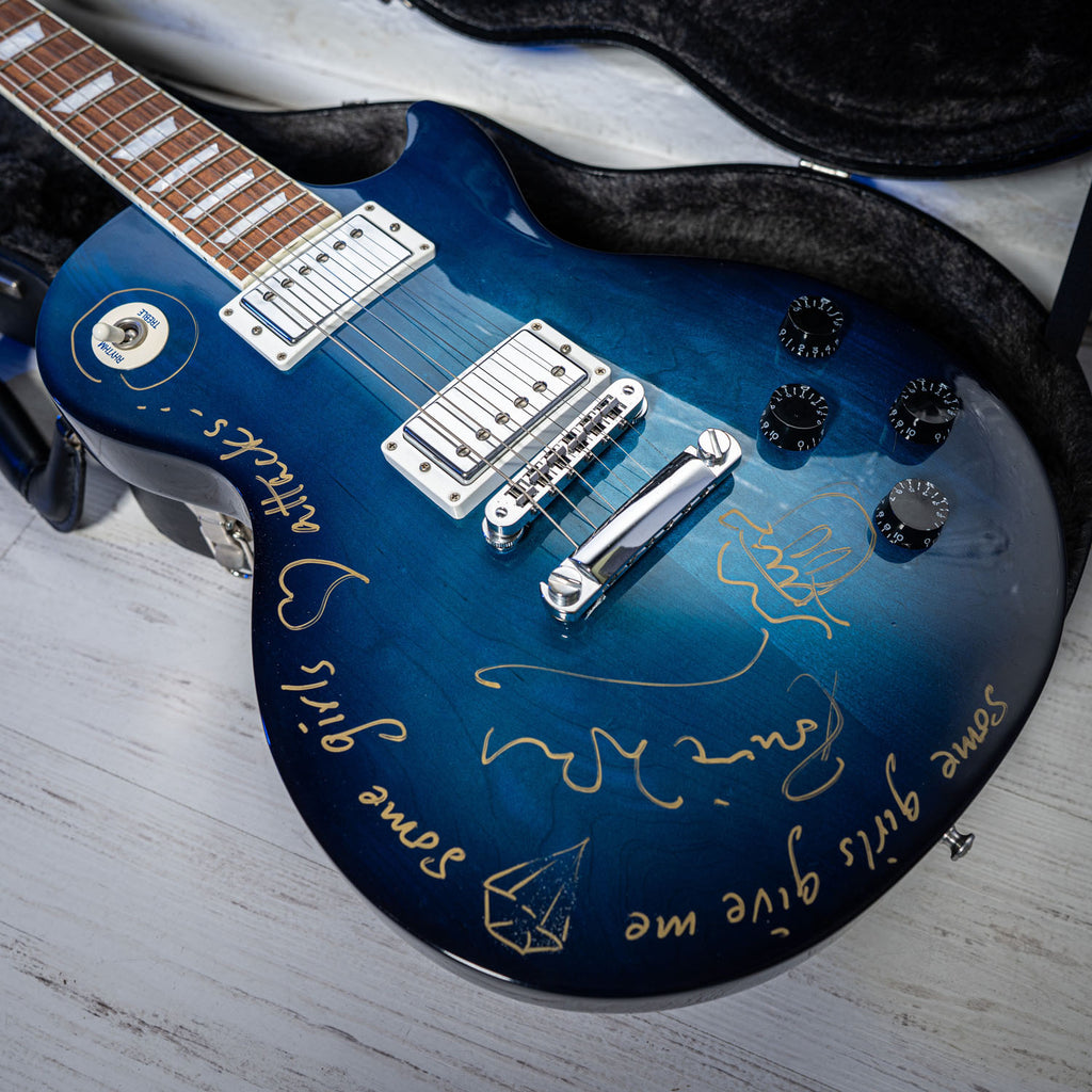 Gibson Les Paul Ronnie Wood Rolling Stones Art Guitar Blue Burst 2012