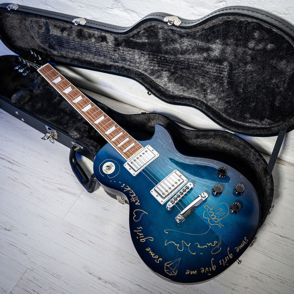 Gibson Les Paul Ronnie Wood Rolling Stones Art Guitar Blue Burst 2012
