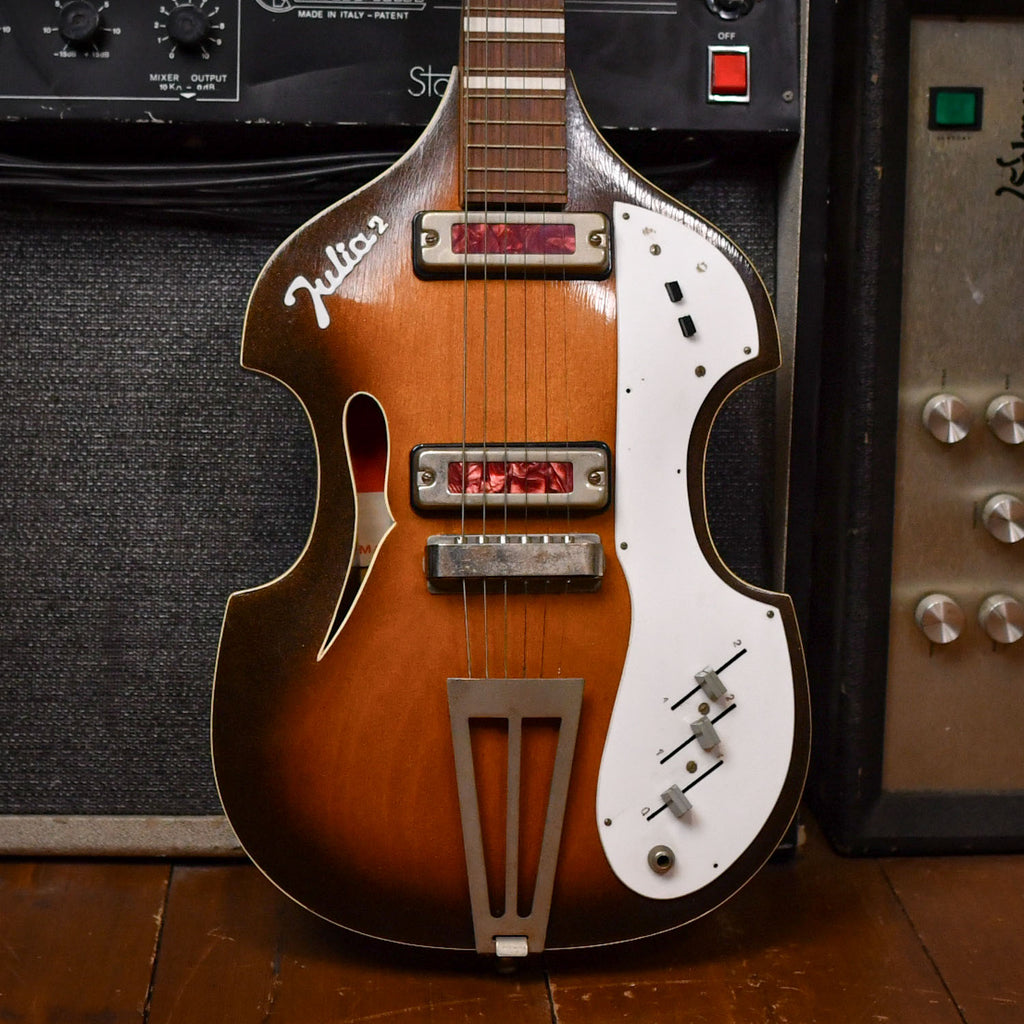 Defil Julia 2 Violin Shaped Guitar Sunburst 1960