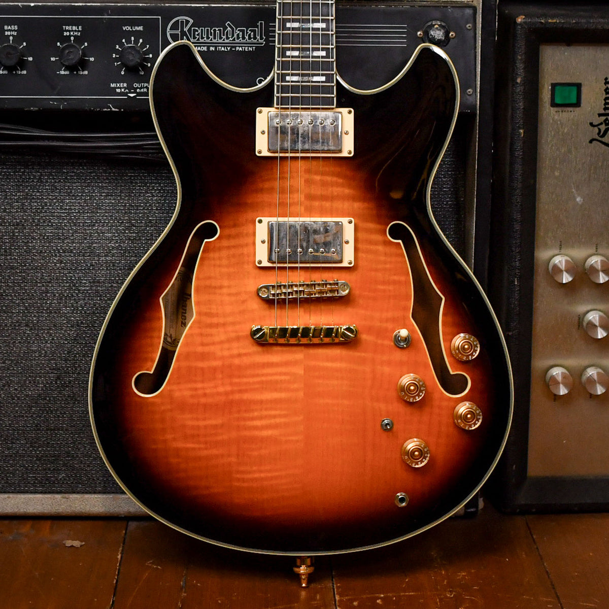 Ibanez John Schofield JSM10YVS Semi Acoustic 335 Style Sunburst 2000
