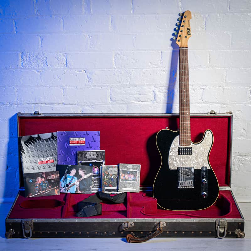 ESP Telecaster Ex Ron Wood THE ROLLING STONES Black 1993