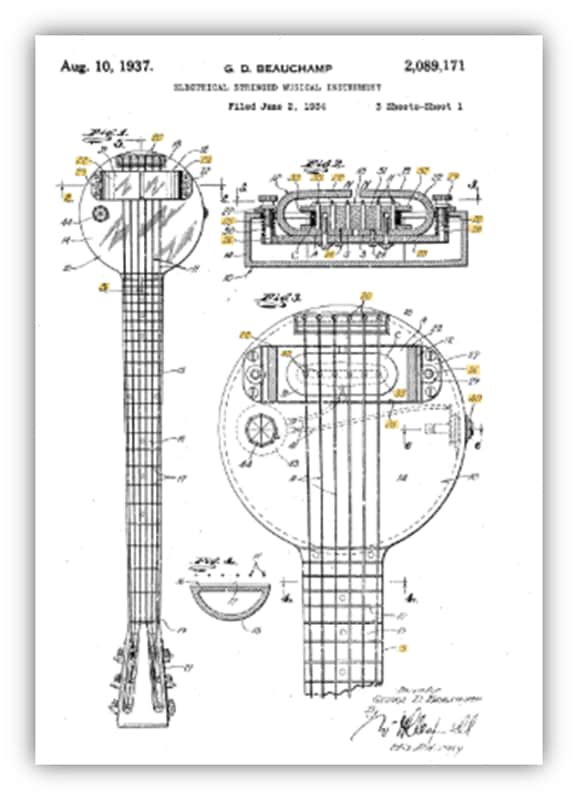 Rickenbacker A22 Frying Pan THE FIRST ELECTRIC GUITAR Aluminium 1931