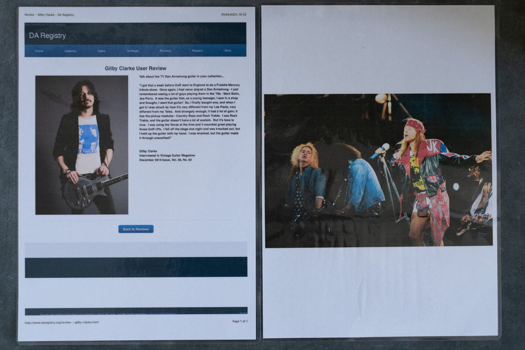 1971 Dan Armstrong Plexi Lucite Guitar Ex Gilby Clarke GUNS 'N' ROSES