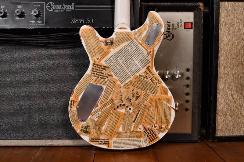 McSwain "Fear and Loathing" guitar with Custom Ralph Steadman Artwork White 2022