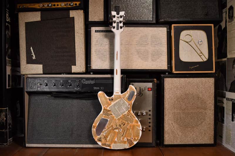 McSwain "Fear and Loathing" guitar with Custom Ralph Steadman Artwork White 2022