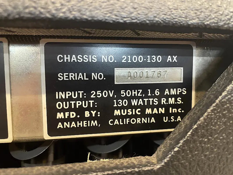 1977 Music Man HD130 Head ex 10CC STAWBERRY STUDIOS