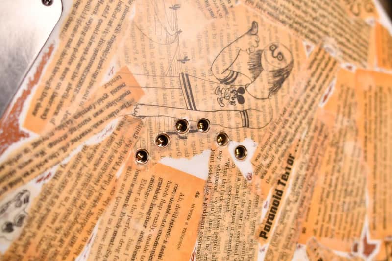 McSwain "Fear and Loathing" guitar with Custom Ralph Steadman Artwork White 2022