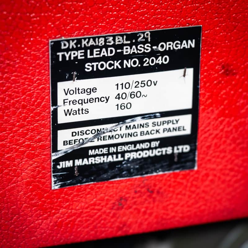 Marshall Artiste Combo Red 1973