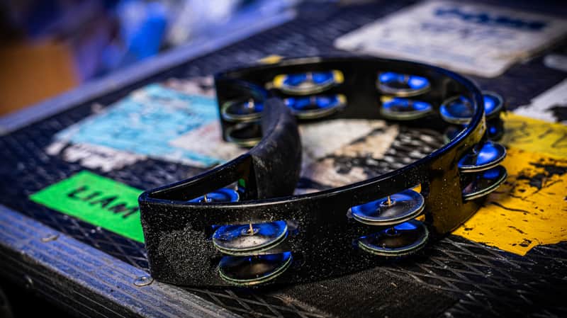 Oasis Liam Gallagher Stage/Tour used Rythmntec Tambourine 2000s - Black