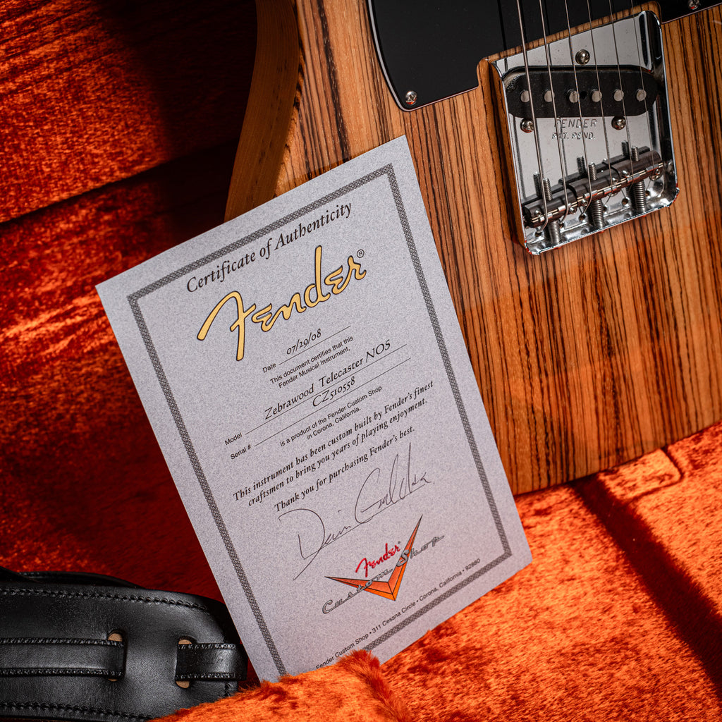 2008 Fender Custom Shop Zebra Telecaster