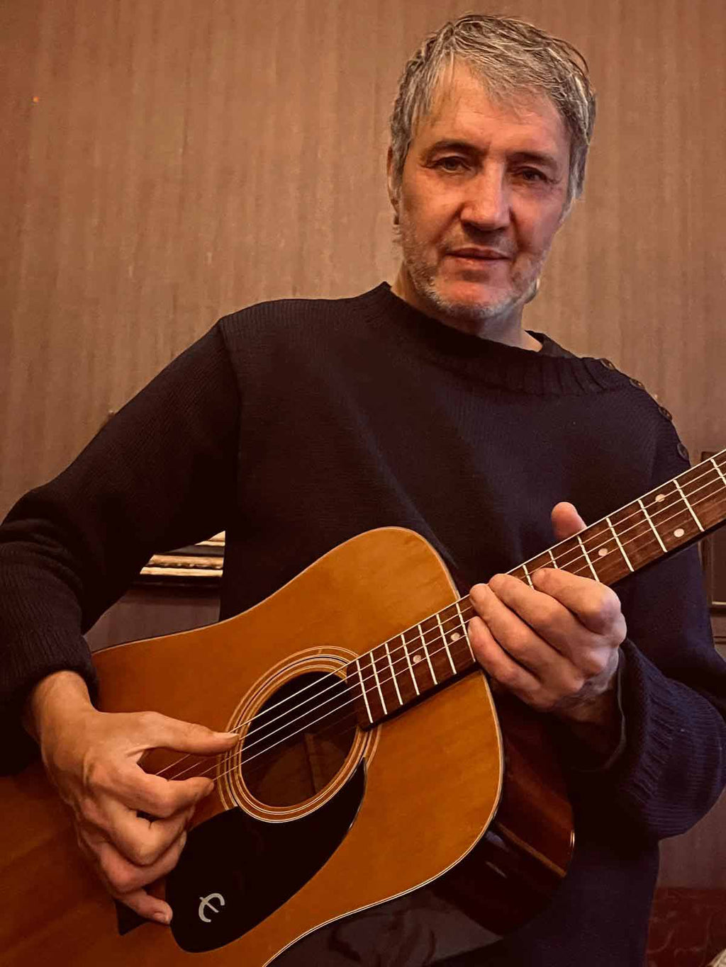 Epiphone FT140 Acoustic Ex Tim Bricheneo THE SISTERS OF MERCY Natural 1981