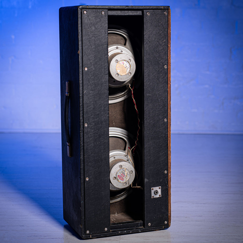 1964 Marshall Silver and Maroon Alnico Loaded 2x12 Cab