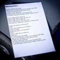 Oasis Morning Glory A3 Laminated Lyrics