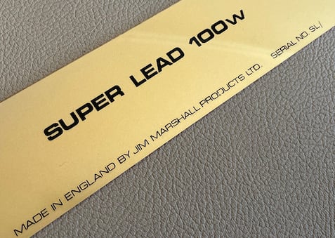 2022 Marshall Reproduction JMP Superlead Plexi rear panel for 1967-69 amps