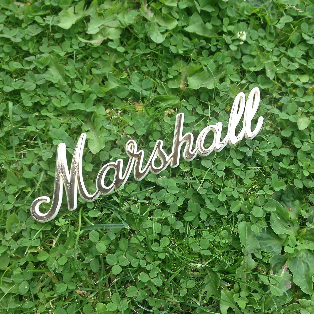 Marshall Gold Script Logo for JTM JMP