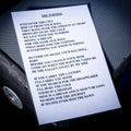 2000s Oasis The Turning A3 Laminated Lyrics