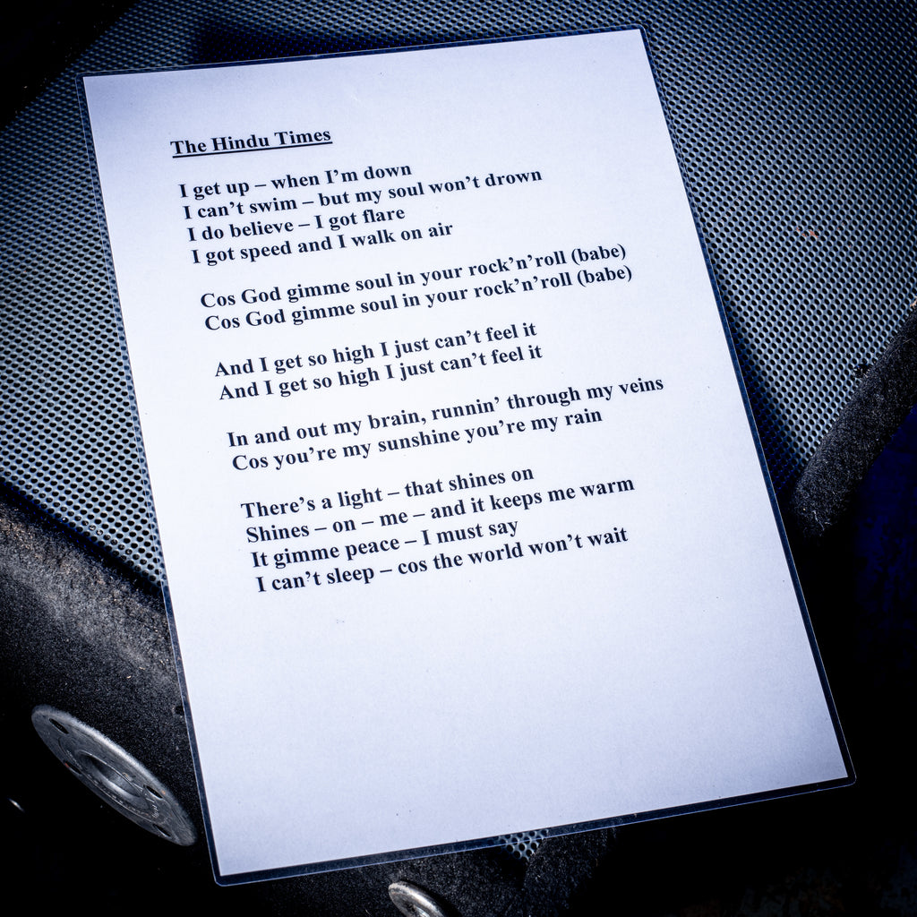 2000s Oasis The Hindu Times A3 Laminated Lyrics