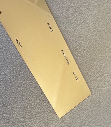 2022 Marshall Reproduction JMP Superlead Plexi rear panel for 1967-69 amps