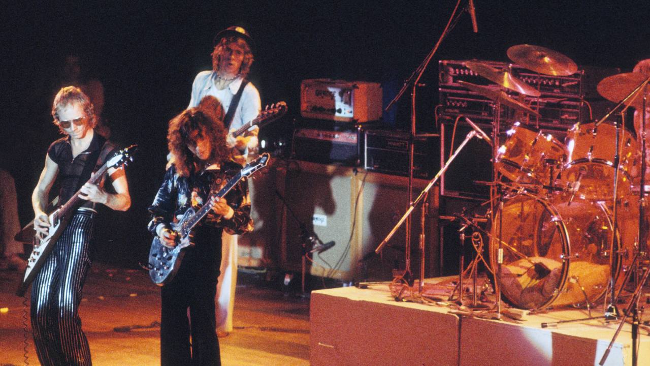 1970s Hiwatt DR103 Head and SE4123 Cabinet WISHBONE ASH