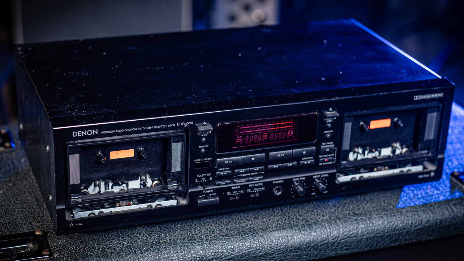 1990s Denon DRW 580 Cassette Deck Spares or Repairs