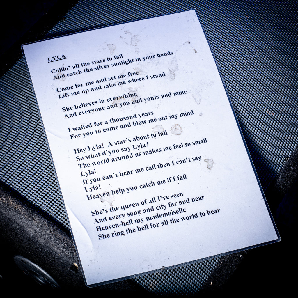 2000s Oasis Lyla A3 Laminated Stage Lyrics