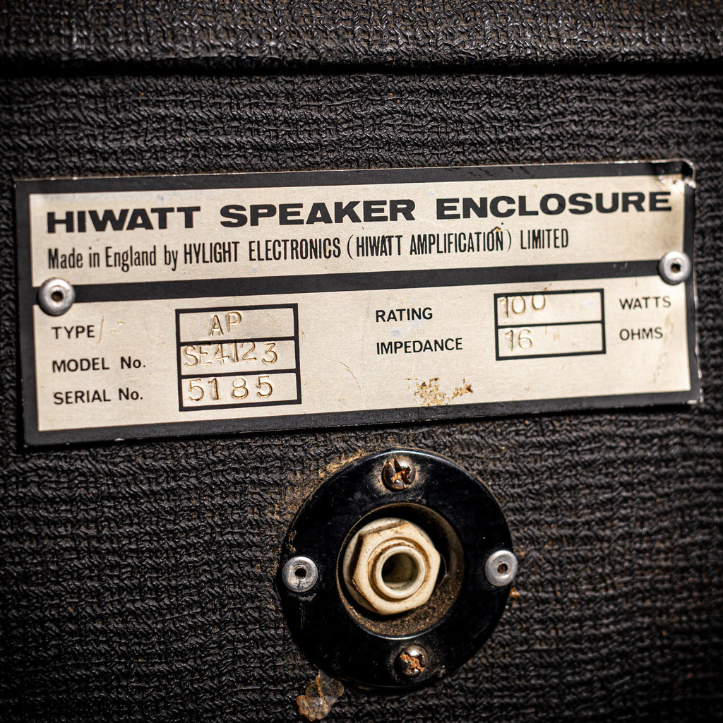 1970s Hiwatt DR103 Head and SE4123 Cabinet WISHBONE ASH