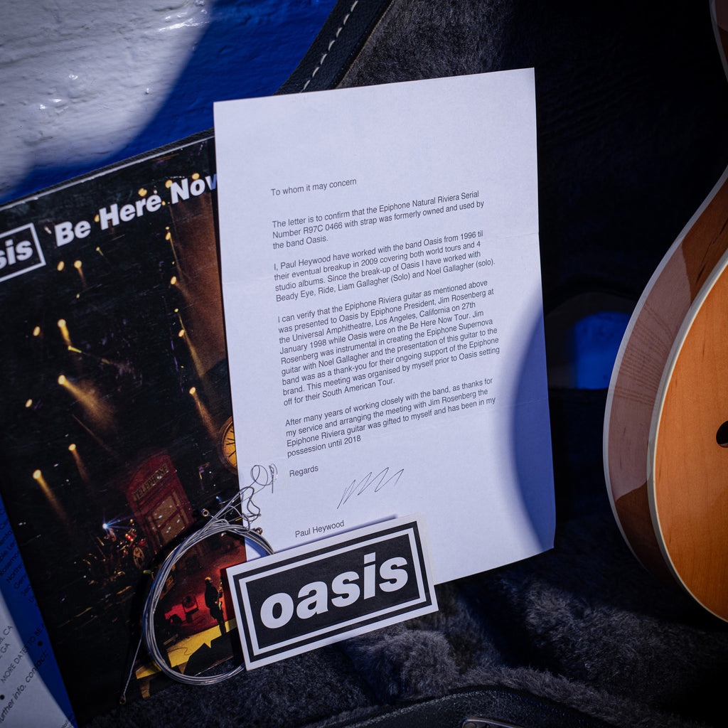 1997 Epiphone Riviera Ex Oasis Be here Now Tour