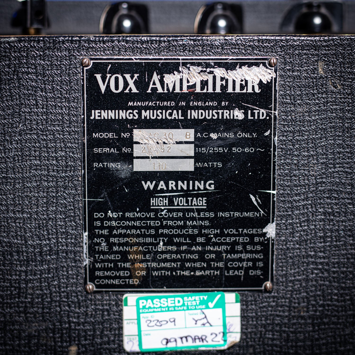 Vox AC30 BRIAN MAY 1960s - Black