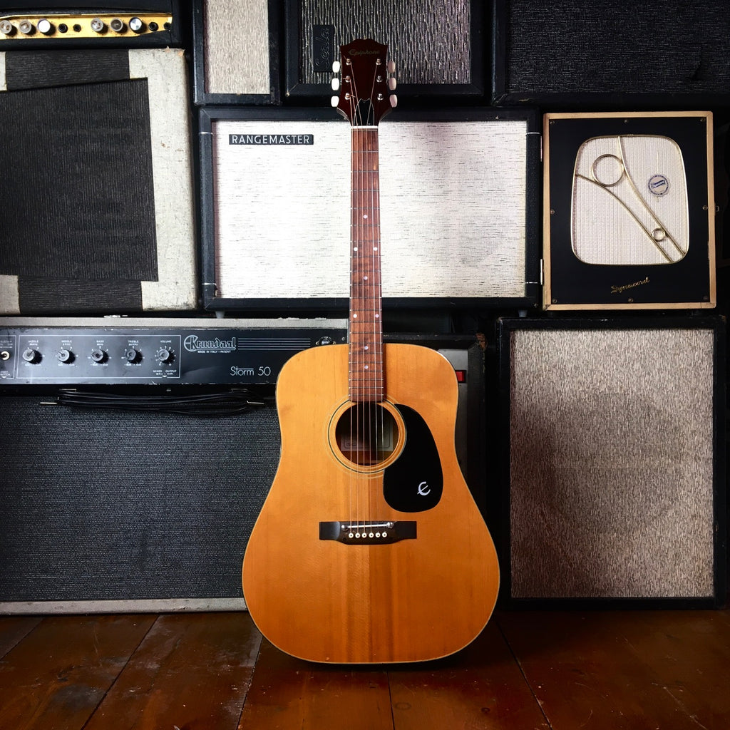 Epiphone FT140 Acoustic Ex Tim Bricheneo THE SISTERS OF MERCY Natural 1981