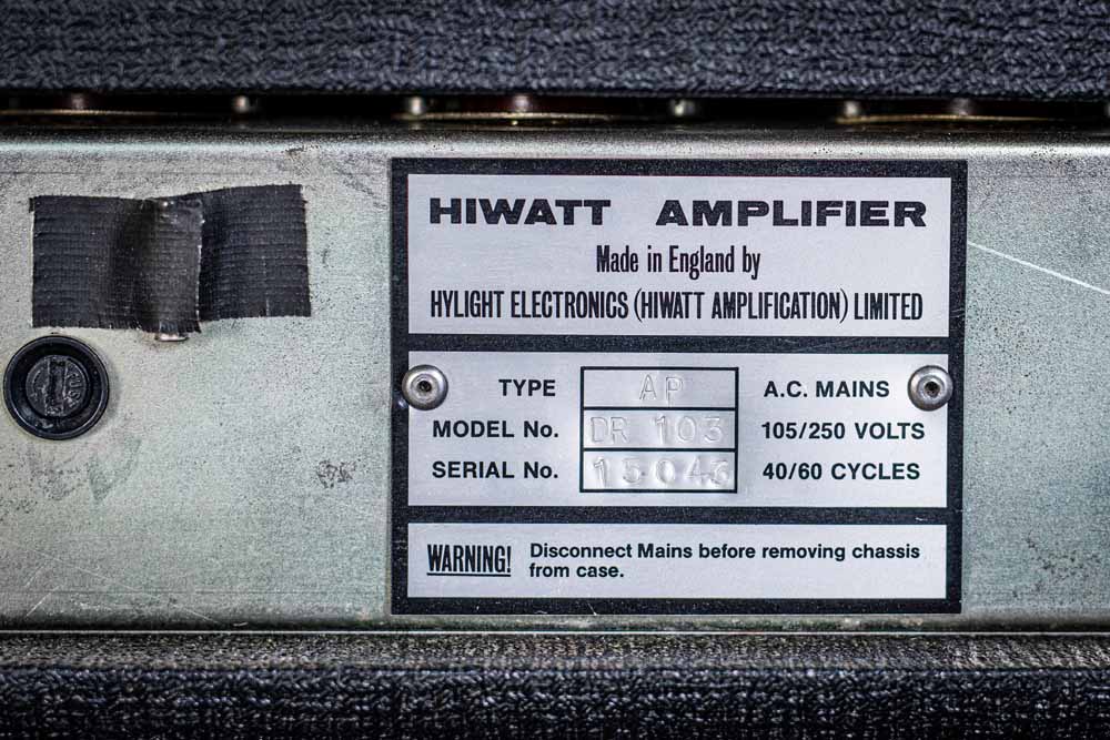 1980s Hiwatt Custom 100 DR103