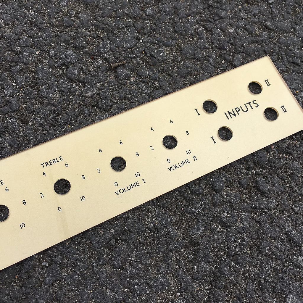 2022 Marshall New Reproduction Plexi front panel for Marshall JMP Head 1967-69